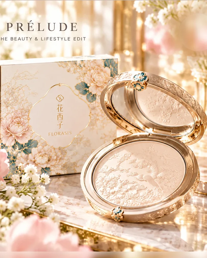 花西子 玉容凝脂 プレストパウダーUV PRÉLUDE編集イメージ